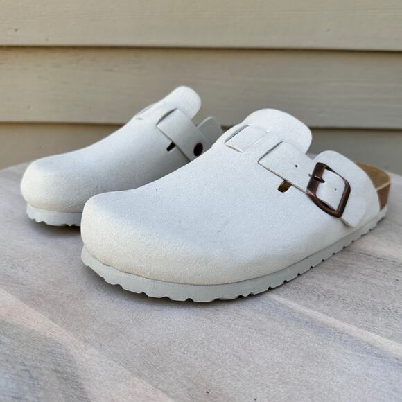 CUSHIONAIRE Hana Slip-On Buckle Clog with Cork Footbed Memory Foam Size 9 - Picture 3 of 13